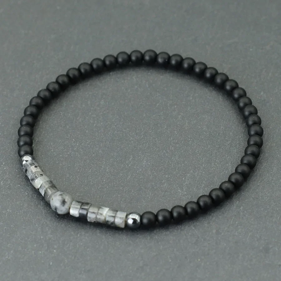 Bohemia Emperor Stone Bracelet Unisex 4mm Small Beads Braslet Gemstone Stretch Beaded Braclet Leisure Pulseira Accessories Joias
