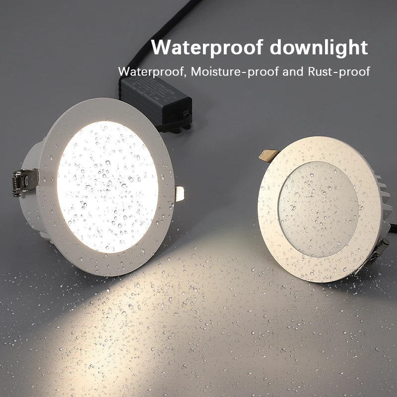 Waterproof Led Downlight 220v 7W 10W 12W Recessed Ceiling Spot Lights Down Light Led Spot Lamp Spotlight for Bathroom