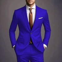 2026 New Luxury Elegant Men's Suits 2 Piece Set Fashion Korean Casual Slim Fit Social Groom Wedding Tuxedo 4