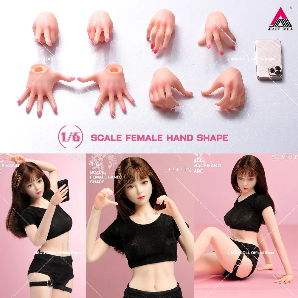 

4 Pairs 1/6 Makeup Gesture Hand Shape Model Body Accessories Fit 12'' YM ANT Female Soldier Action Figure Body Dolls
