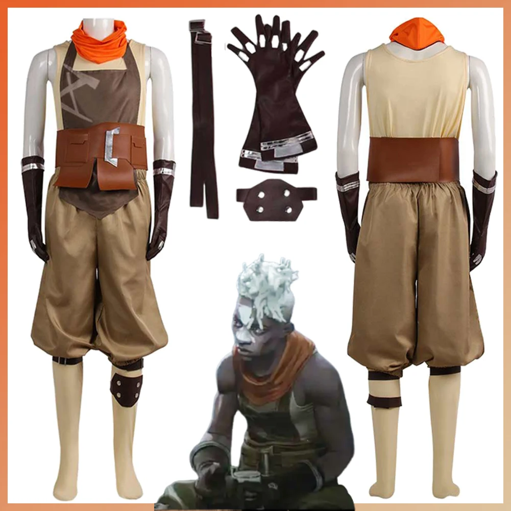 Disguise Arcane Ekko Cosplay Sleeveless Vest Suits Game LoL TV 2 Costume Adult Men Roleplay Fancy Dress Up Party Clothes