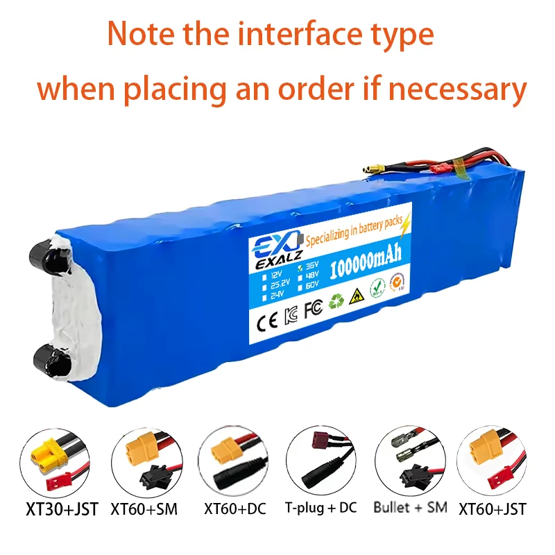 36V 10S3P 100Ah 18650 Lithium Battery Pack - High Power High Quality for M365 Scooter - BMS Protected