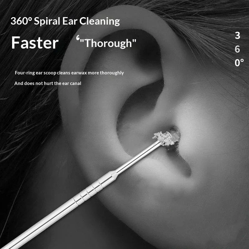 Ear Pick 6/9 Piece Set Ear Canal Cleaning Ear Picking Earpick Convenient Portable Ear Pick Household Portable For Adults