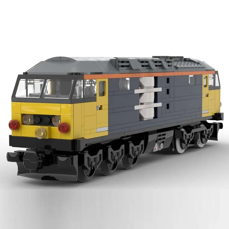 เมืองเทคโนโลยีรถไฟมอเตอร์รถไฟ British Rail Class 47 ดีเซล-ไฟฟ้าหัวรถจักร MOC Building Blocks ชุดเด็กอิฐของเล่น