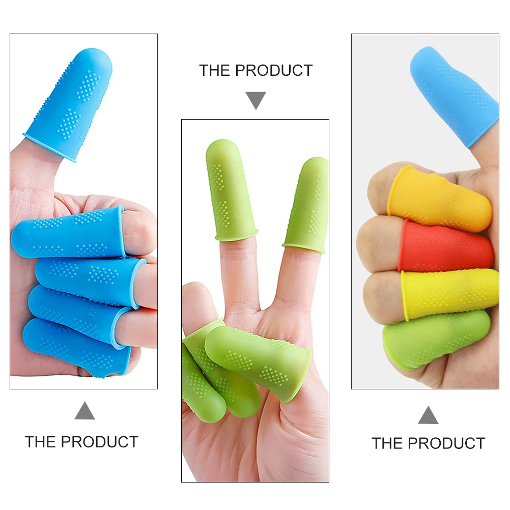 12 قطعة سيليكون مكافحة تحرق حماة الاصبع المضادة للانزلاق ارتداء مقاومة مطاطا إصبع يغطي للطبخ الخبز حماية الصحة