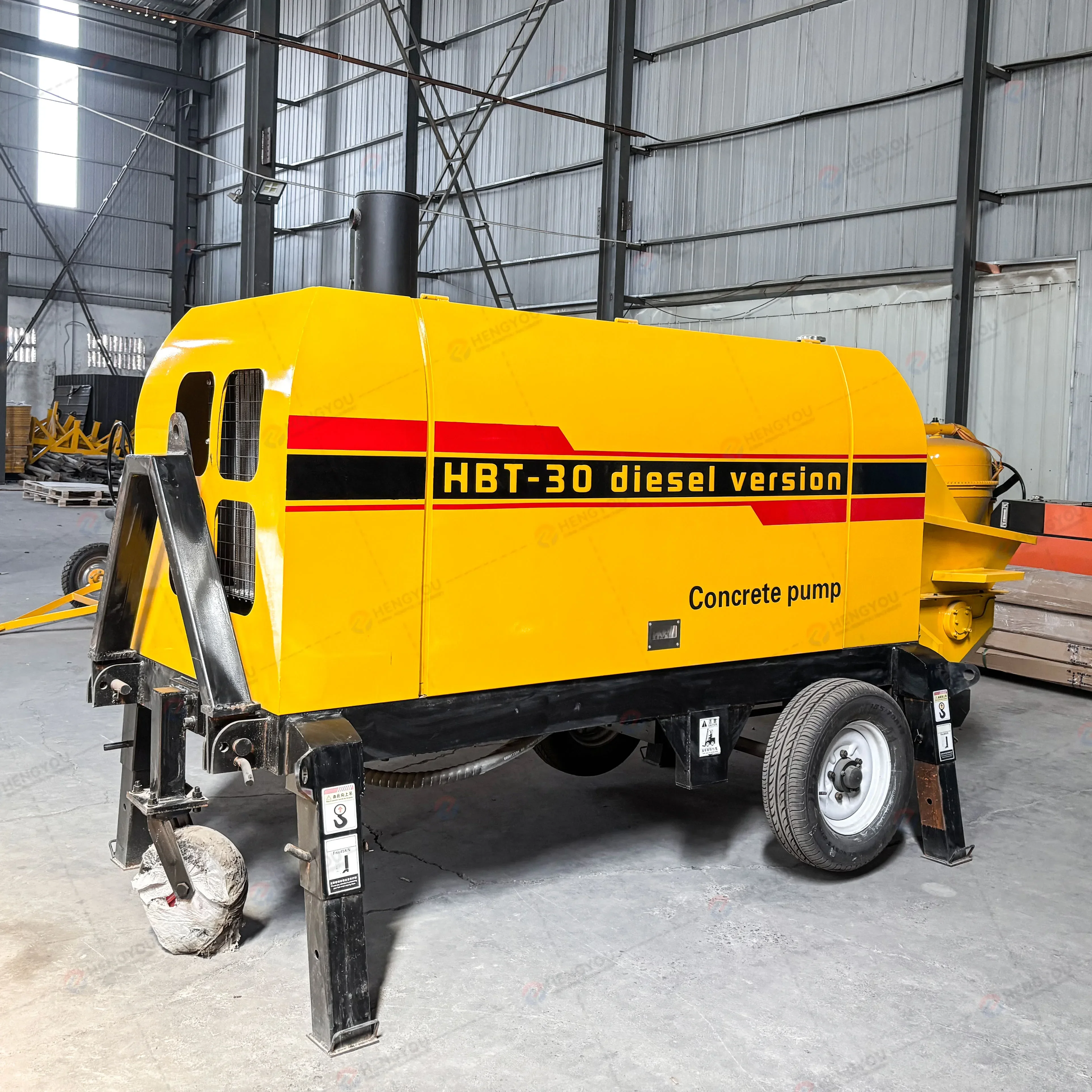 YG Customized Best Sale Low Price Mini Concrete Pumps With Remote Control And Automatic Lifting Diesel Concrete Pump