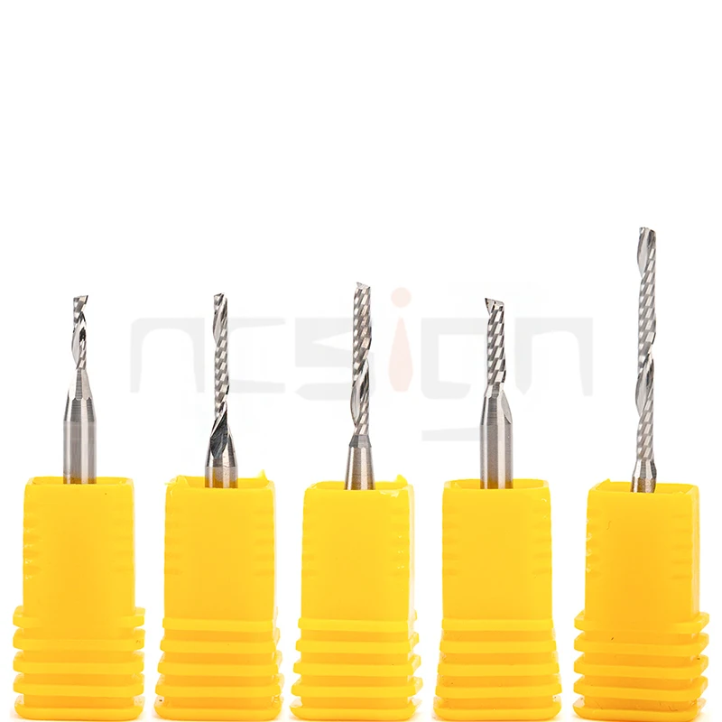 

Colex Kuris ESKO Kongsberg Lectra Jwei Iecho Ecocam Aristo Single Flute Up Spiral End Mill CNC Milling Cutter SHK 3.175/4/6/8mm