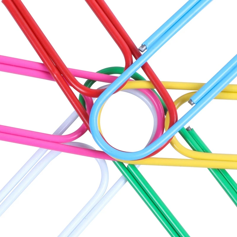 Super Large Paper Clips Vinyl Coated, 60 Pack 4 Inch Assorted Color Jumbo Paper Clip Holder(10 Cm)