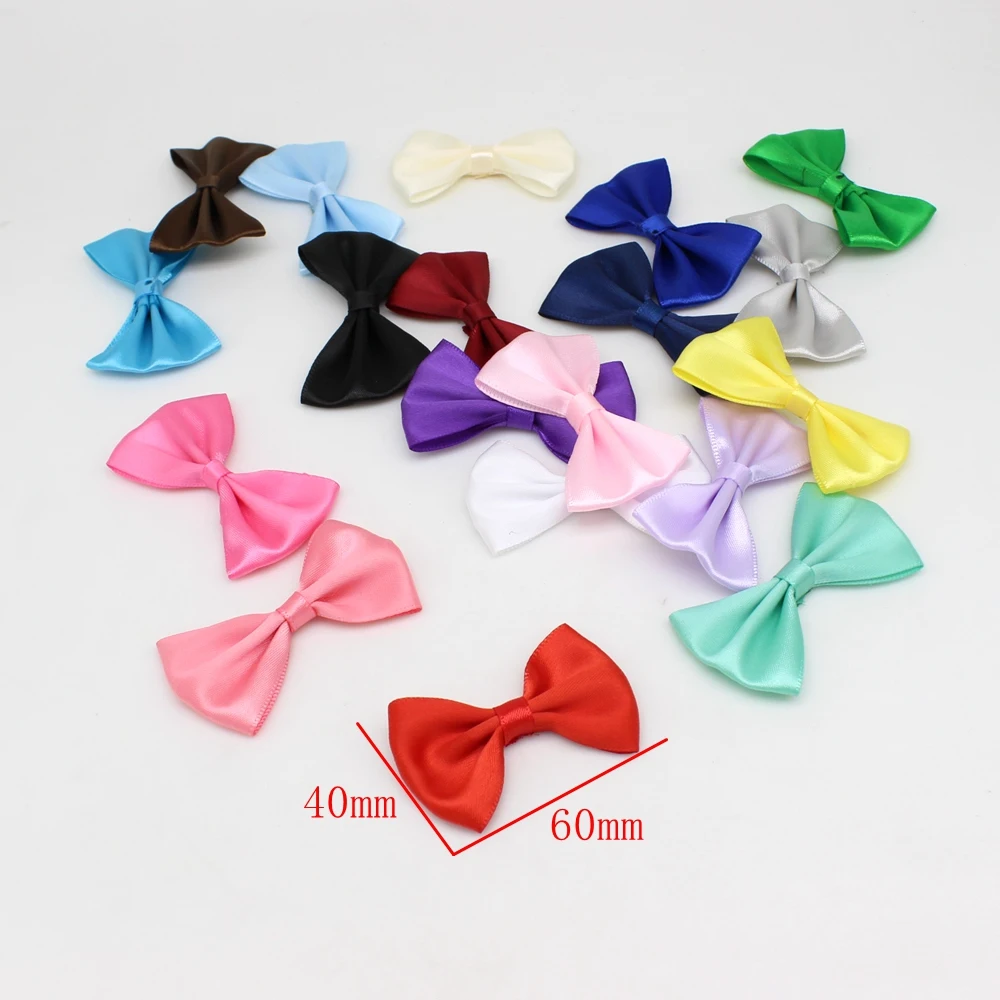 20 or 50pcs/lot 40mm-60mm Bows Girls Boutique Craft Wedding mbellishment DIY Bowties Hair Clips Pets Hair Bow Crafts Decor