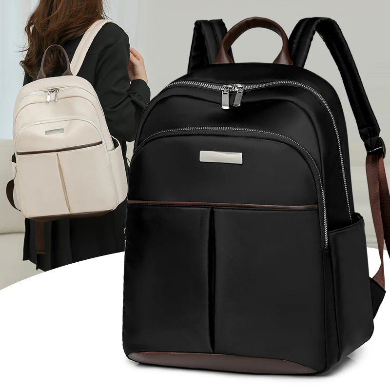Fashion Women Casual Travel Backpack New Retro Style Nylon Shoulder Bags Female Large Capacity Brand Design Commuting  Rucksack