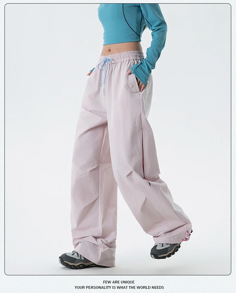 CHRLCK Women's Waterproof Hiking Pants Loose Quick Drying Cargo Pants Fishing Camping Cycling Trekking Jogging Trousers