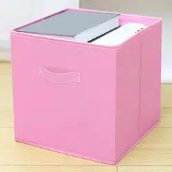 Small Storage Cube Capacity Fabric Storage Cube with Handle for Easy Access Heavy-duty Organization Box for Toys Clothes