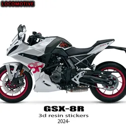 For GSX 8R GSX-8R 2024- Tank Pad Motorcycle Accessories 3D Epoxy Resin Sticker Protection Stickers Kit