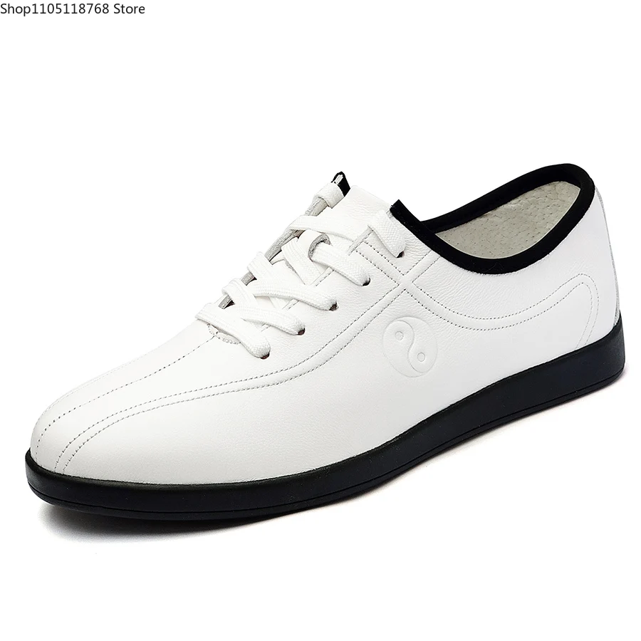 جلد البقر الأصلي تاي تشي أحذية لفنون الكونغ فو الووشو فنون الدفاع عن النفس لينة مرنة وحيد خفيفة الوزن الرجال النساء الأحذية