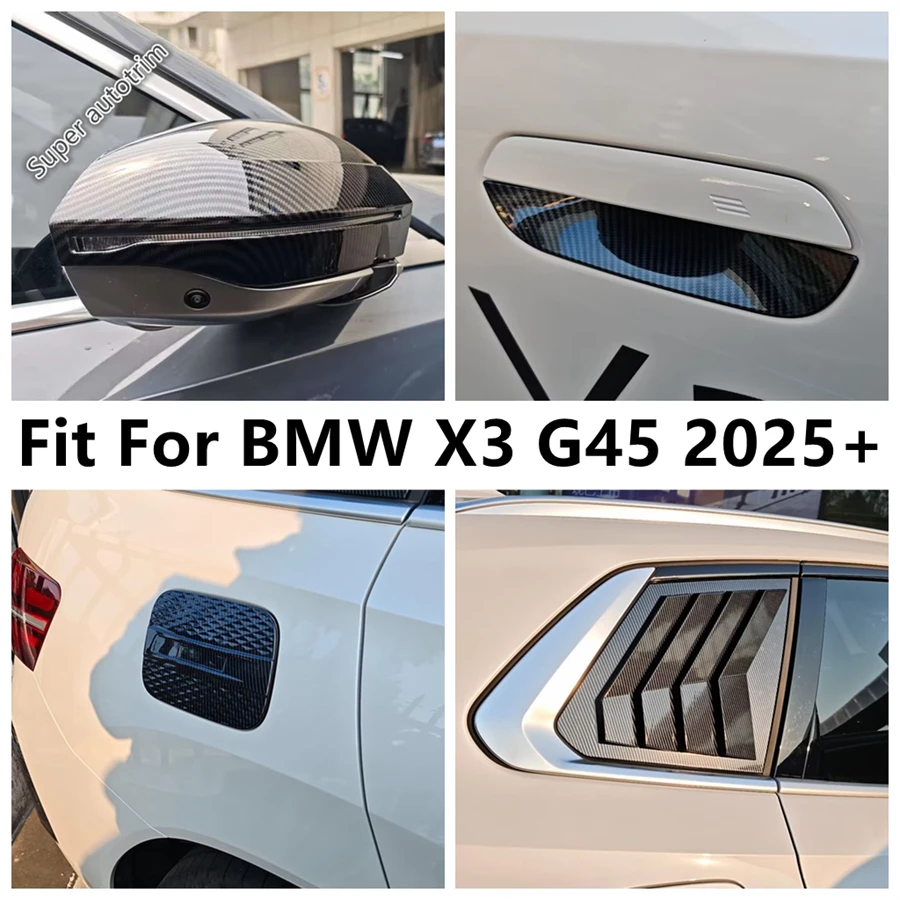 

Carbon Fiber Rearview Mirror / Door Bowl / Window Shutter Blinds / Fuel Tank Cap Cover Trim Accessories For BMW X3 G45 2025 2026