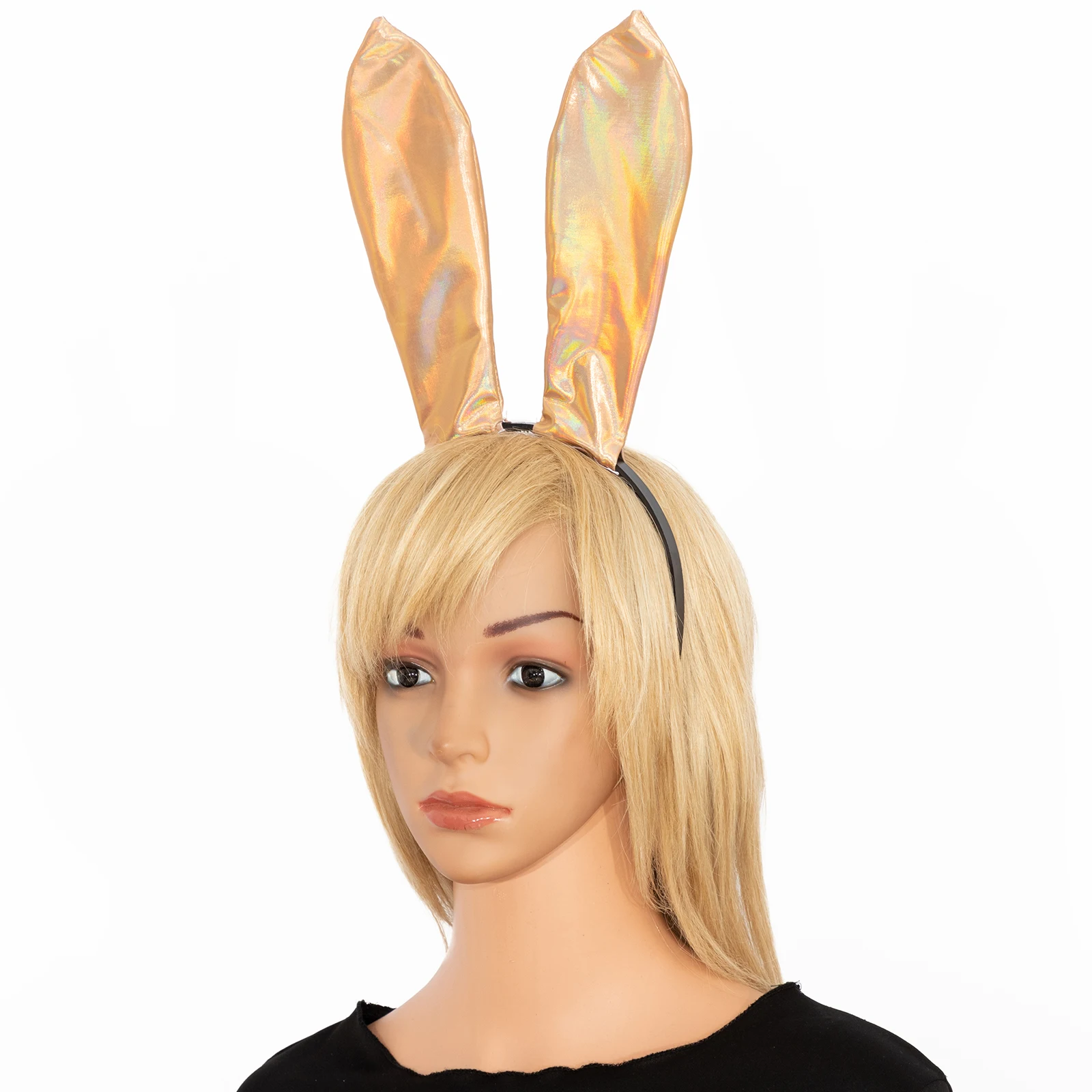 Vêtements de sauna pour fête d'Halloween, oreilles de lapin brillantes, bande de sauna flexible, équipement de sauna lapin, Fascinateur pour thème anime, cosplay, accessoires de boîte de nuit