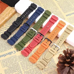 Resin Silicone Strap for Casio Watch Band SGW-300 SGW-300H/400/500 AE1200 AE1100 MRW-200 W218H Waterproof Rubber Sport Watchband