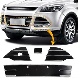 For Ford Kuga Escape Grille 2013-2016 Grille Trim Stickers High Version Grille Strip Chromium Styling Car Styling