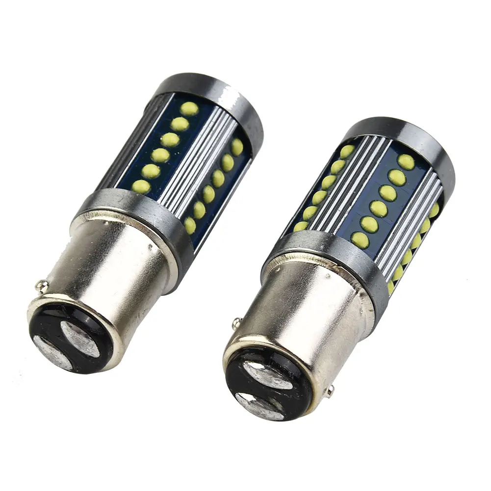 

2Pcs Super Bright 1157 BAY15D Canbus Car Led 12V R24V Eversing Light Stop Brake Lamp Auto Turn Signal Bulb White Red