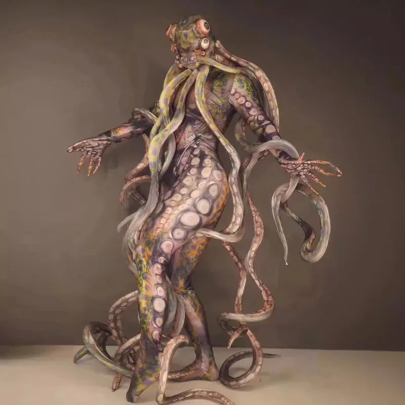 Tentacolo Terribile Polpo Mostro Costume Cosplay Donna Uomo Spaventoso Halloween Party Tuta Adulto Giochi di ruolo Tuta da ballo
