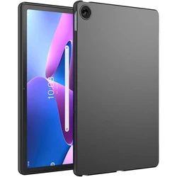 Soft Case For Lenovo Tab M10 Plus (3rd Gen) 10.6'' 2022 TB-128FU TB125FU Flexible Silicone TPU Black Protective Shell Back Cover