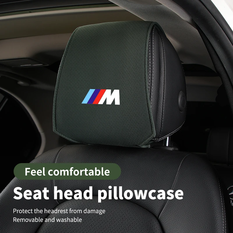 Breathable Car Seat Headrest Cover Storage Bag Accessory For BMW G60 G32 G30 G20 G11 G12 F30 F10 F15 F16 F25 F26 X1X2 X3X4X5X6X7