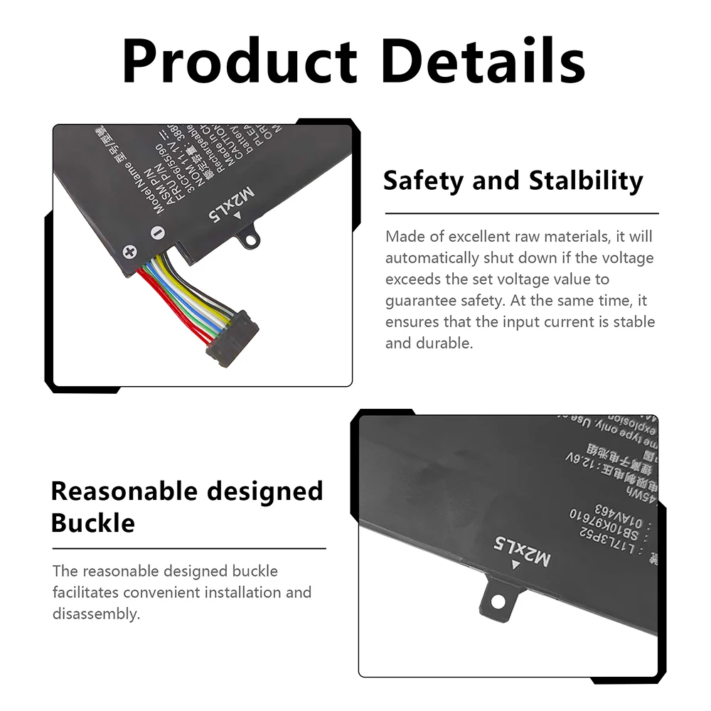 

L17L3P52 L17C3P52 Аккумулятор для lenovo ThinkPad L480 L490 L580 L590 L14 L15 L14 Gen 2 L15 Gen 2 Series 01AV465 L17M3P53