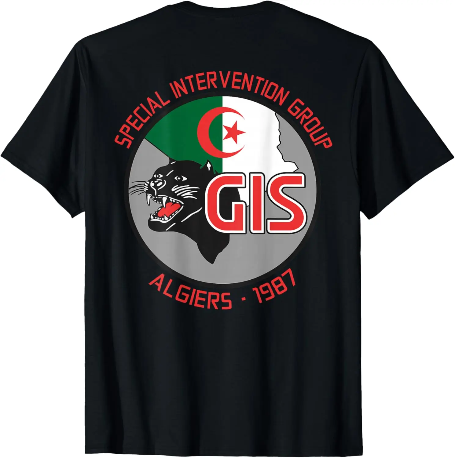 Special Intervention Force of the Algerian GIGN (Algerian Armed Forces) T-Shirt Short Sleeve Casual 100% Cotton Shirt