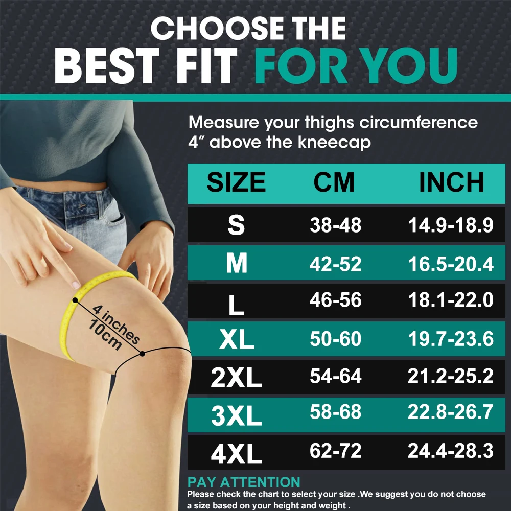 1Pair Thigh High 20-32 mmHg Compression Stocking Toeless Compression Socks for Women & Men circulation with Silicone Dot Band image 6