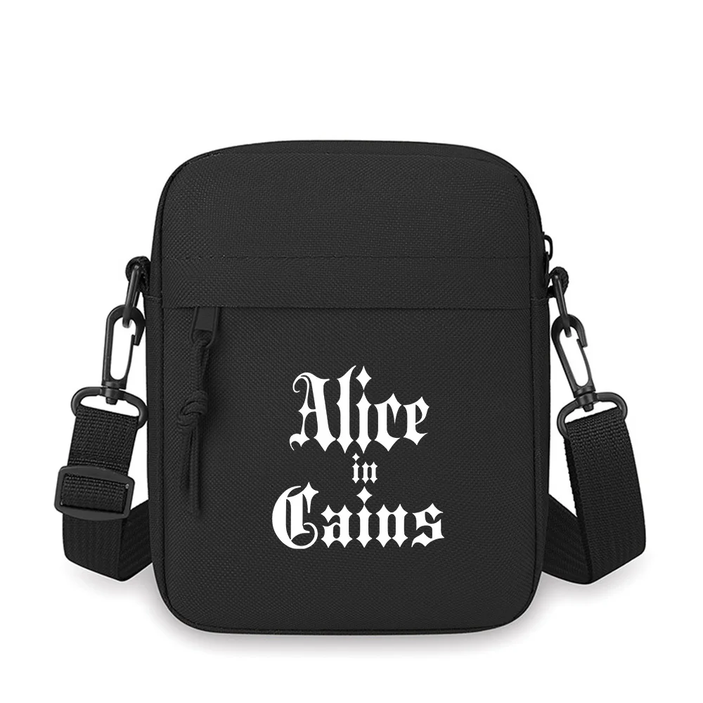Alice In Chains Gothic  Men Crossbody Bag Single Shoulder Women Cartoon Anime Film Printing Design Unisex