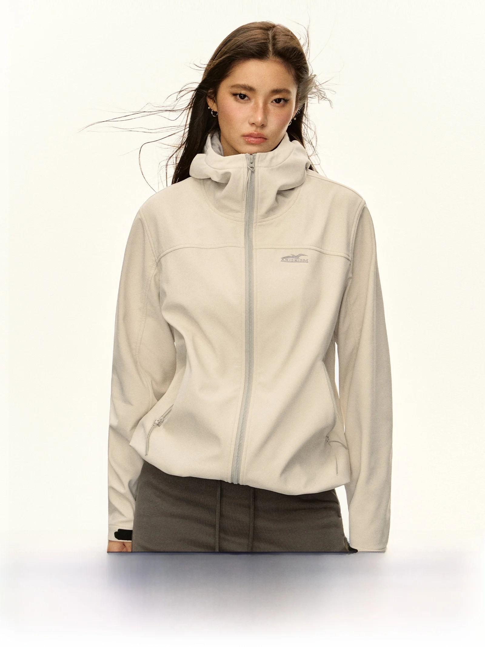 

Ariseism American Sle Retro Fce Soft ell Outdoor Jaet Women's Autumn New Small Size Coat Street Sle Loose Fit