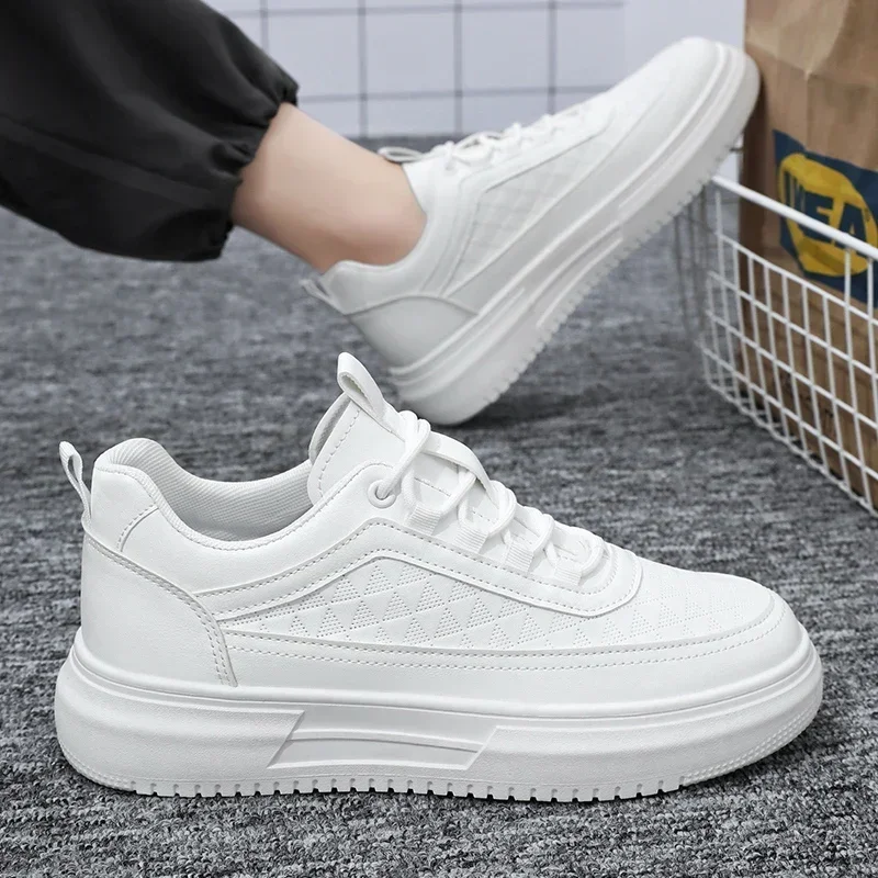 Outdoor Platform Men Casual Sneakers Fashion White Running Shoes Breathable Mens Sports Shoes Light Walking Shoes Tennis Shoes