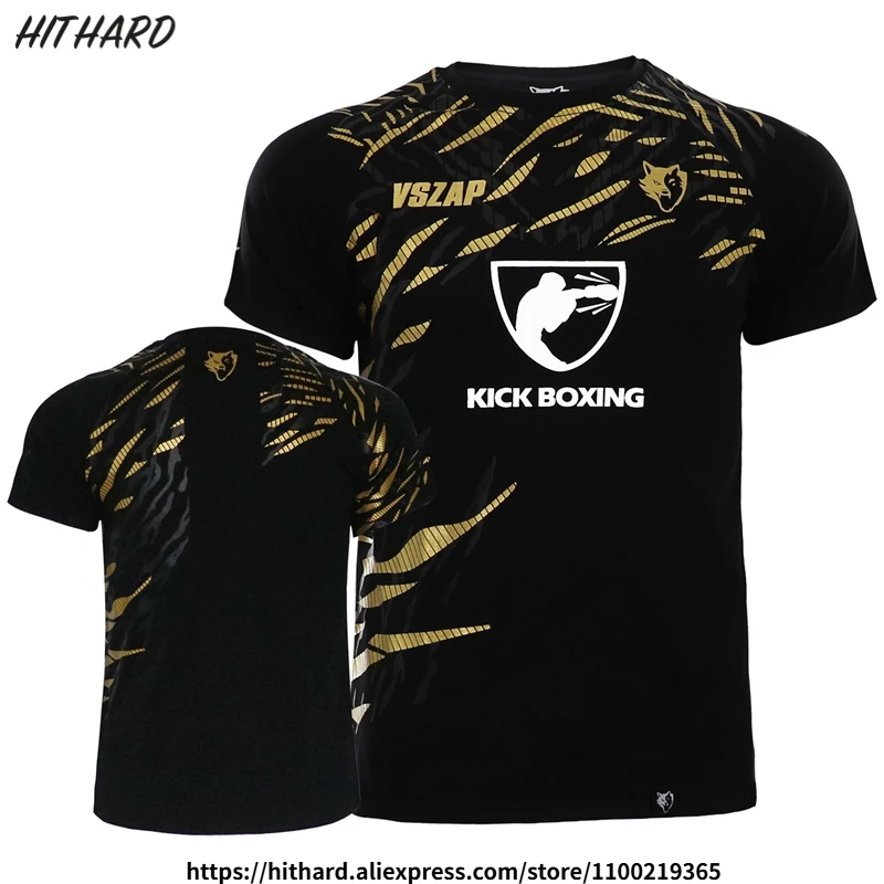 

Boxing Gym Workout T-Shirt MMA Fighter Training Gear for Athletes Martial Arts Muay Thai Shirts Combat Sports Fitness Clothing