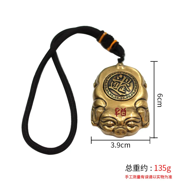 Brass Everything Goes Smoothly Fortune Hand Piece Treasure Cultural Play Daily Progress Wealth Transfer Stress Relief Brass Craf
