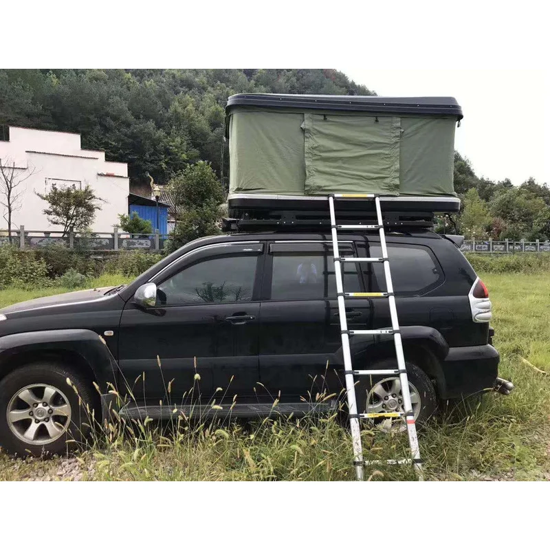 Factory Hot Selling S Hard Car Outdoor Self Drive Camping Equipment Rainproof Four Corner Camp Tent Folding Roof Top Te
