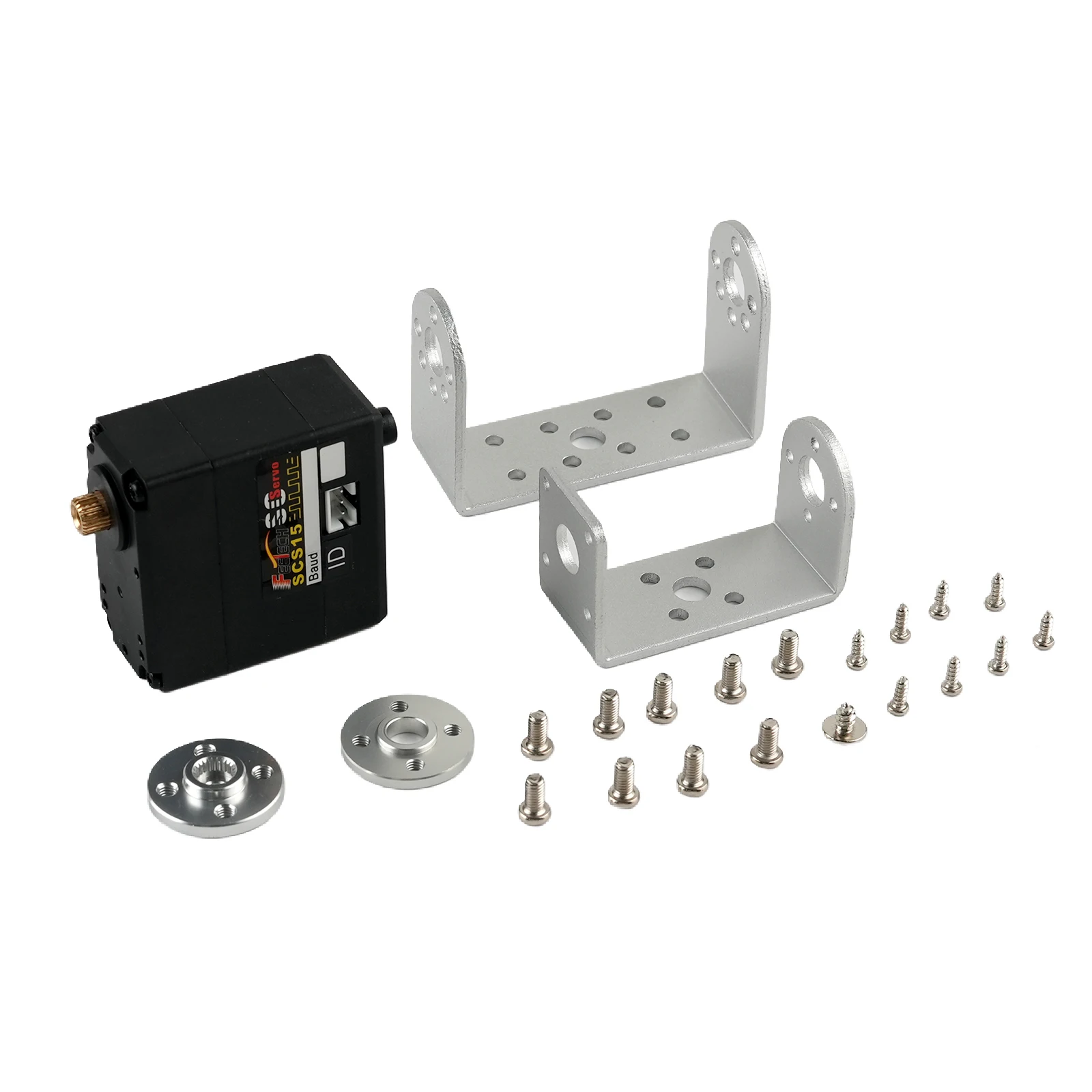 มอเตอร์เซอร์โวแบบแกนคู่ SCS15 น้ำหนัก 15 กก. แกนเหล็ก ควบคุมการหมุนได้ 180 องศา แรงดัน 7.4V สำหรับงาน DIY ชิ้นส่วนหุ่นยนต์อัจฉริยะ