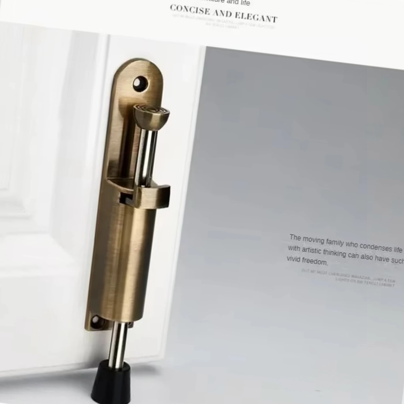 الربيع تحميل تلسكوبي الباب سدادة قابل للتعديل موقف سبائك الزنك الثقيلة أقفال الأبواب حامل وقف جدار حامي أدوات المنزل #5