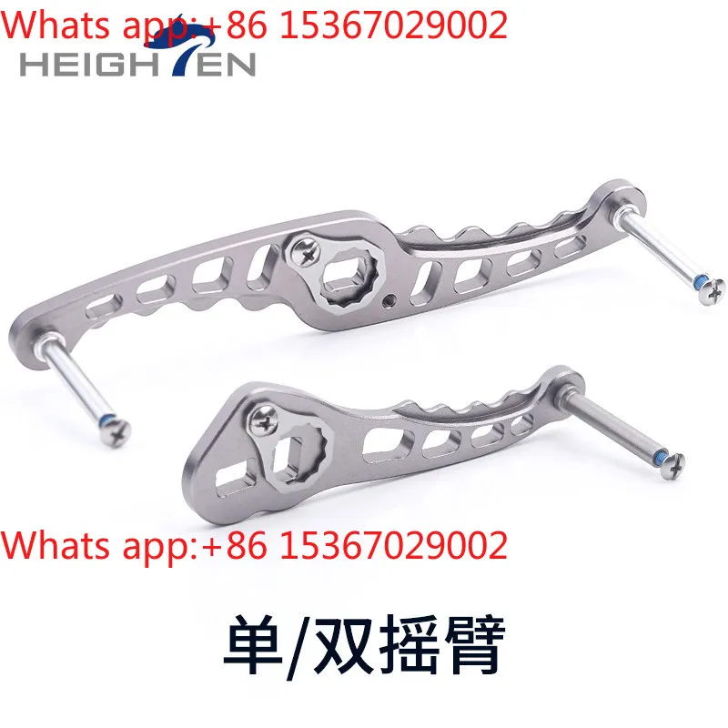 10pcs Fishing saw handle spinning wheel drip wheel modified metal fishing wheel accessories single and double rocker arms