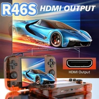 R46S Retro Handheld Game Console Linux System 128G 4.0inch IPS Screen Two-player Built-in Classic Games R36S