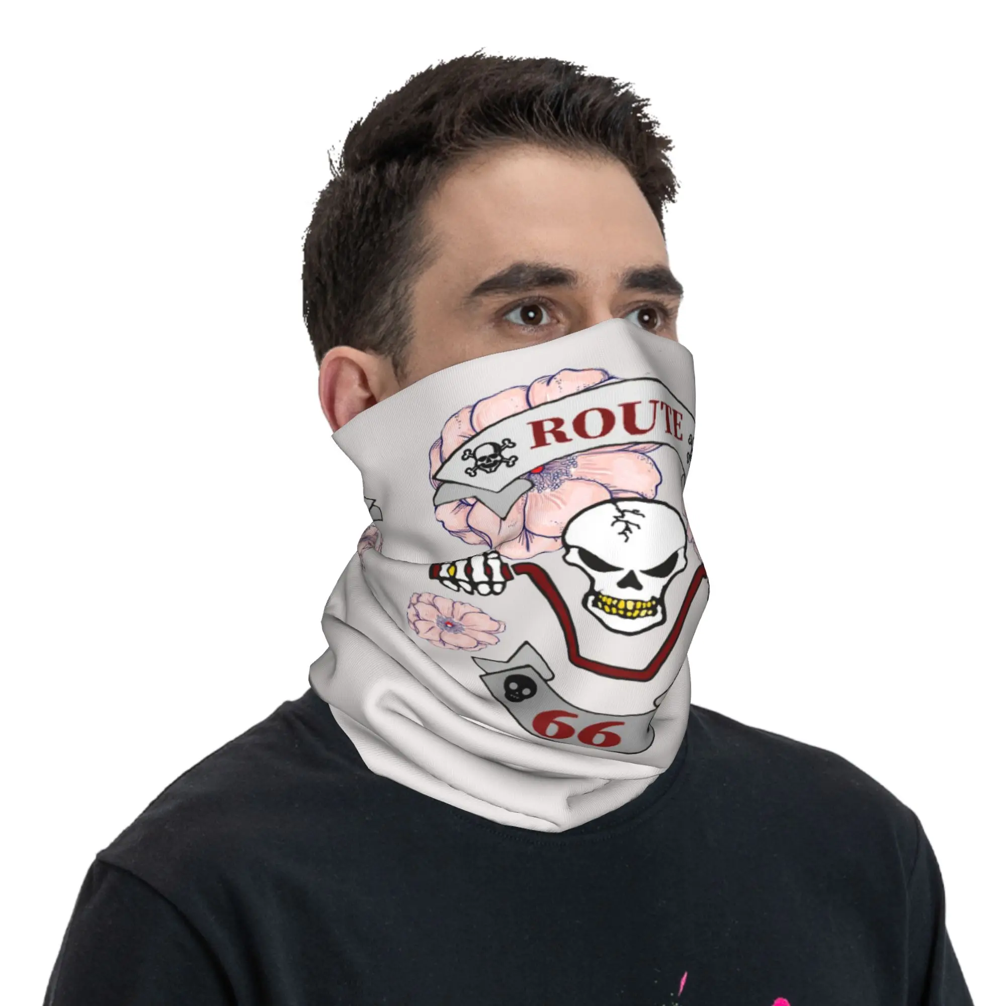 

Байкерский маршрут 66, американская бандана для мамы, гетры с принтом, шарф для лица, многофункциональная повязка на голову для верховой езды для мужчин и женщин, моющаяся