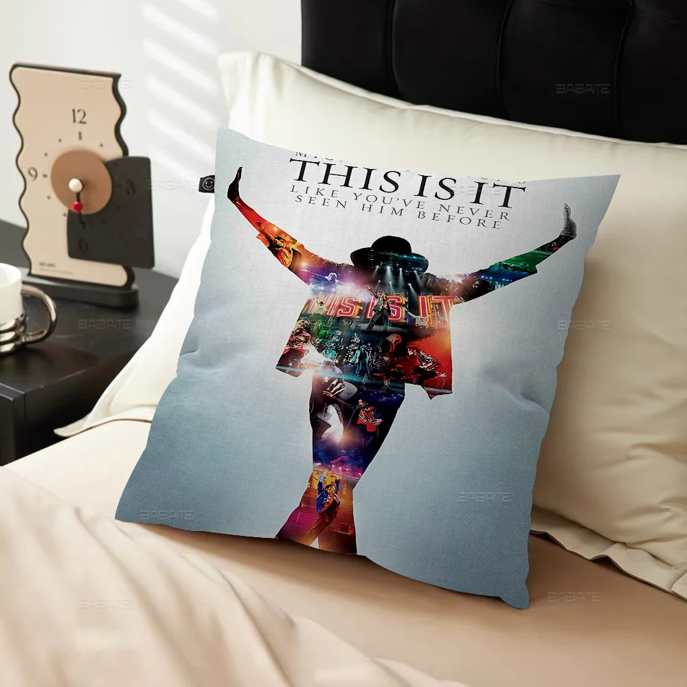 Musicians And Singers Michael Jackson Personalized Picture Text Home Decorative Pillows Household Gifts 45x45cm