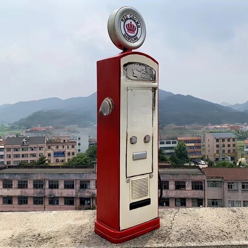 

Vintage American Furniture Metal Decorations Photography Props Air Pump Station Model Sculpture Vintage Air Pump Locker