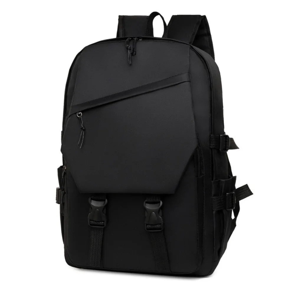 Unisex Design Waterproof Backpack Wear-resistant Multi Pocket Business Backpack Adjustable Strap Solid Color Large Capacity Bag
