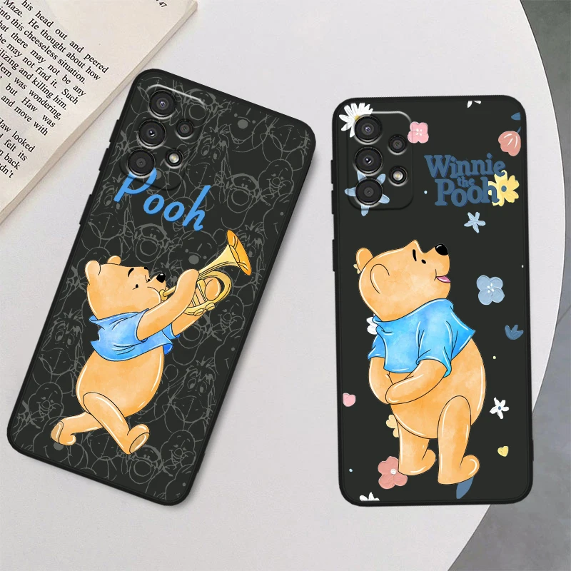 Cute Disney Winnie Pooh For Samsung A90 A80 A70S A60 A50S A40 A30S A20E A20S A10S Silicone Black Phone Case