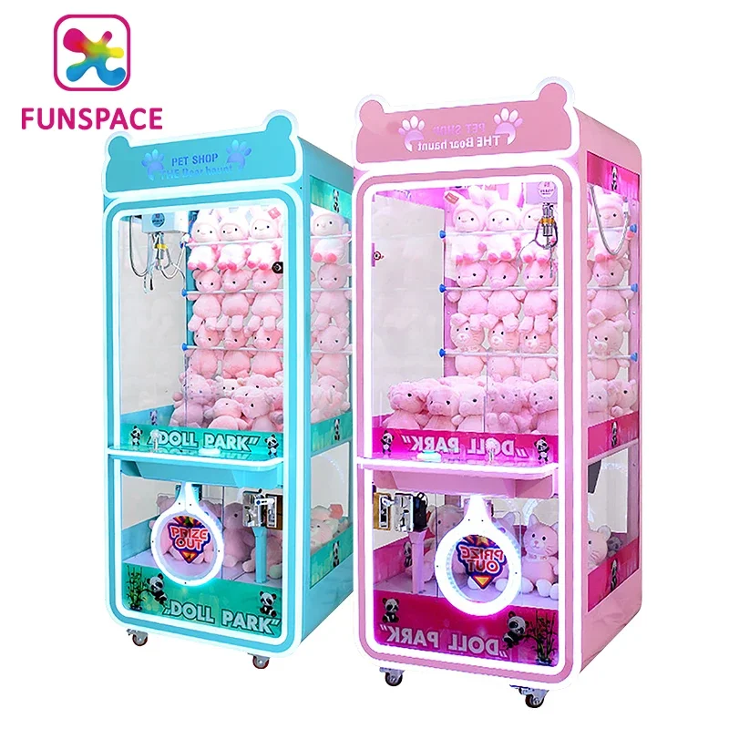 Wholesale Custom Amusement Park Coin Operated Game Machine Toy Vending Arcade Claw Crane Machine Claw Machine With Bill Acceptor