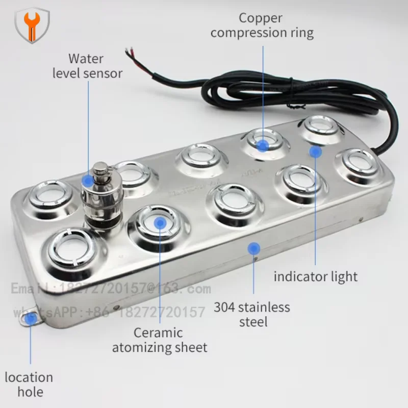 RM10D48F Industrial Ultrasonic Atomizer Landscape Atomizer Plate Humidifier Mist Maker