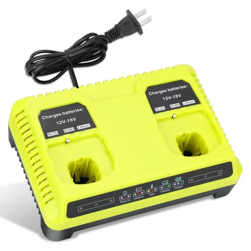 

P117 Dual-Port 18V Battery Rapid Charger Portable Power Station Compatible with For RYOBI 18V ONE+ Batteries P190 P102 P107 P108