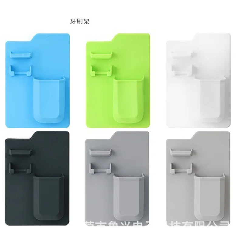 New Arrivals Silicone Bathroom Organizer Toothbrush Holder Silicone Toothpaste holder for bathroom Mirror shower