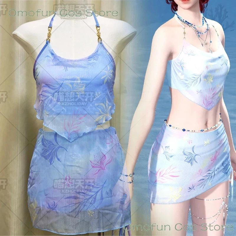

s,3'g\7;Love And DeepSpace Player Mc Cosplay Swimming Outfit Women Girls Adults Costume Zayne Couple Clothes Wig4;b,7\k/8