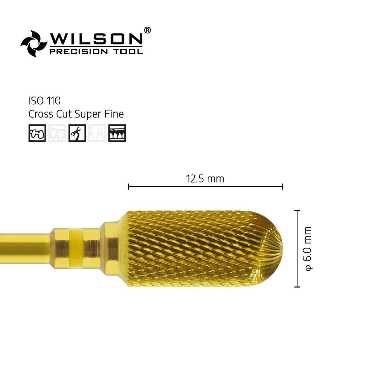 5060125 New Coating TiN Increase Service Time Carbide Bur Pieza De Baja Velocidad For Trimming Metal